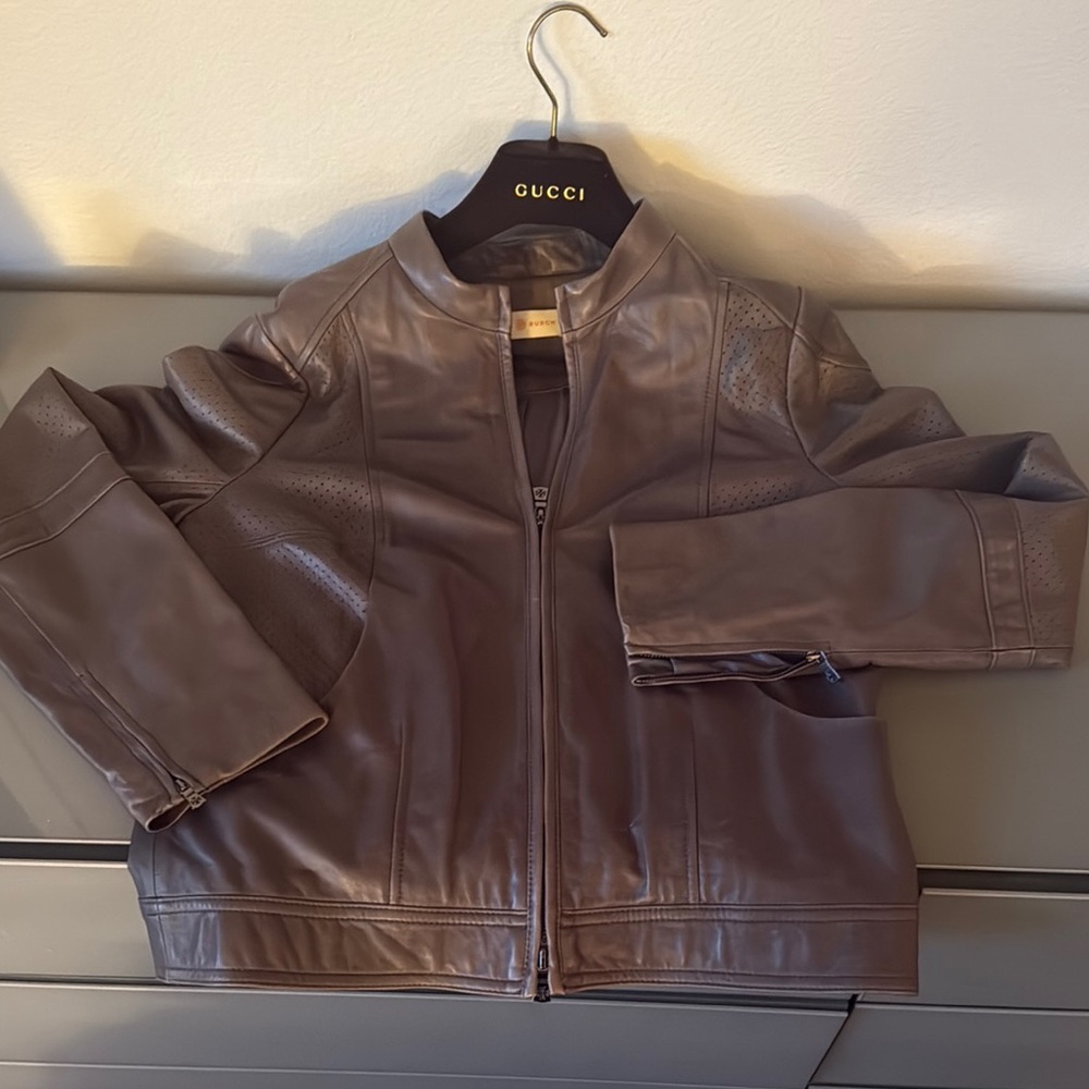 Tory Burch grey Leather Jacket